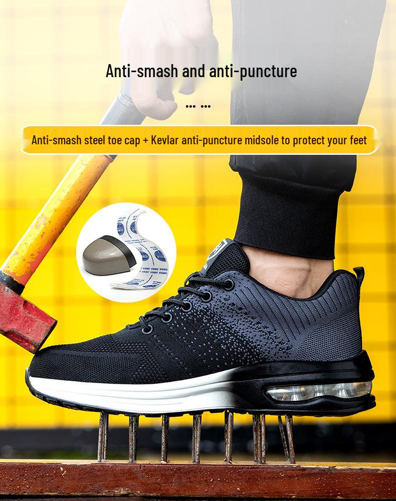 Zapatos de Seguridad Ligeros para Mujer, Antiaplastastamiento, Resistentes a Perforaciones - Transpirables, Suaves, Antiolor, Resistentes al Desgaste.