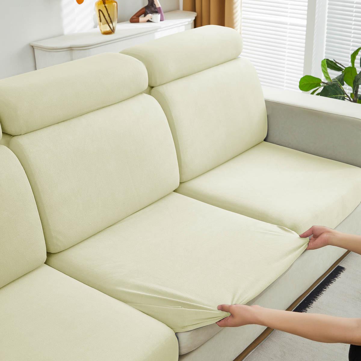 

Milk silk hair TPU coated waterproof sofa cushion cover elastic all-inclusive sofa cover 180gsm one person seat