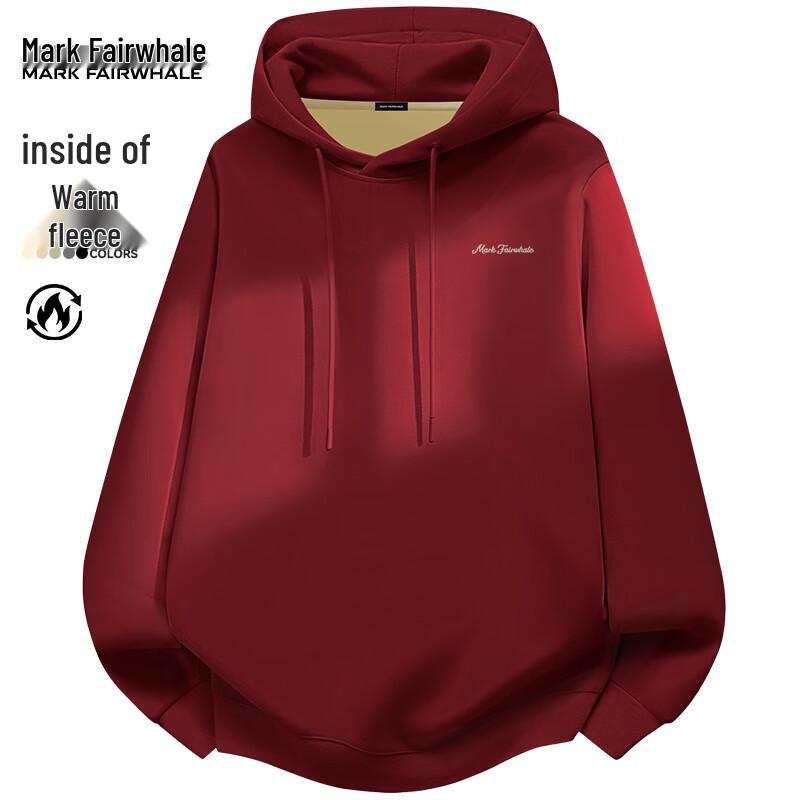 Mark Fairwhale Unisex Fleece Lined American Style Loose Fit Hoodie