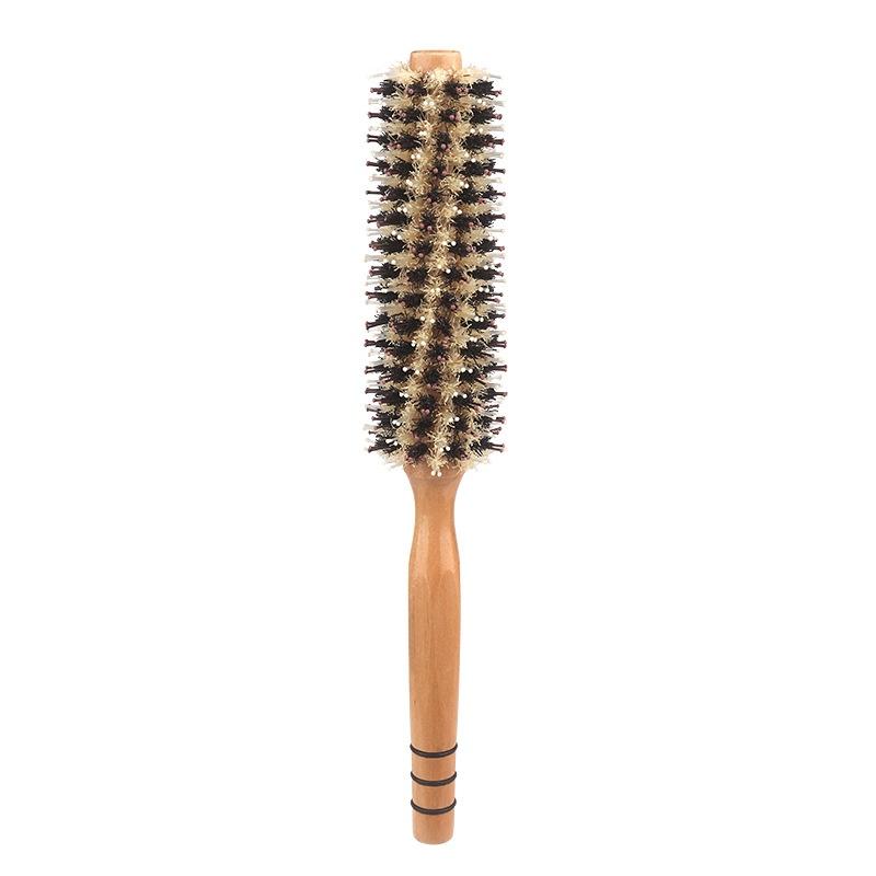 Boar Bristle Hair Brush Wooden Handle Anti Frizz Volumizing Reduce Hair Loss for All Hair Types Home Use N2