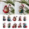 Christmas Festival Kitten Bell Ornaments - Acrylic Tree Pendants