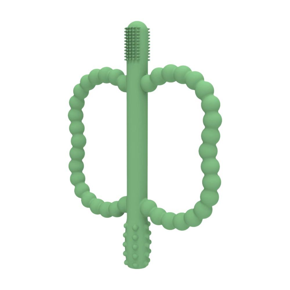 

Anti-Choking Baby Teething Toys Silicone Chew Stick Toys Chew Straw Sensory Toy Newborn Infants Green-2
