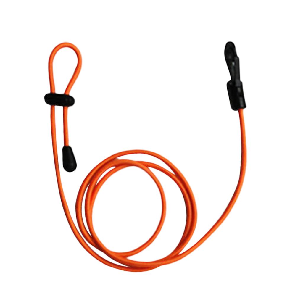 Kayak Canoe Paddle Leash Elastic Rubber Rope Rod Holder Boat Anchor Rope Fishing Accessory for Waterproof Boat Button оранжевый