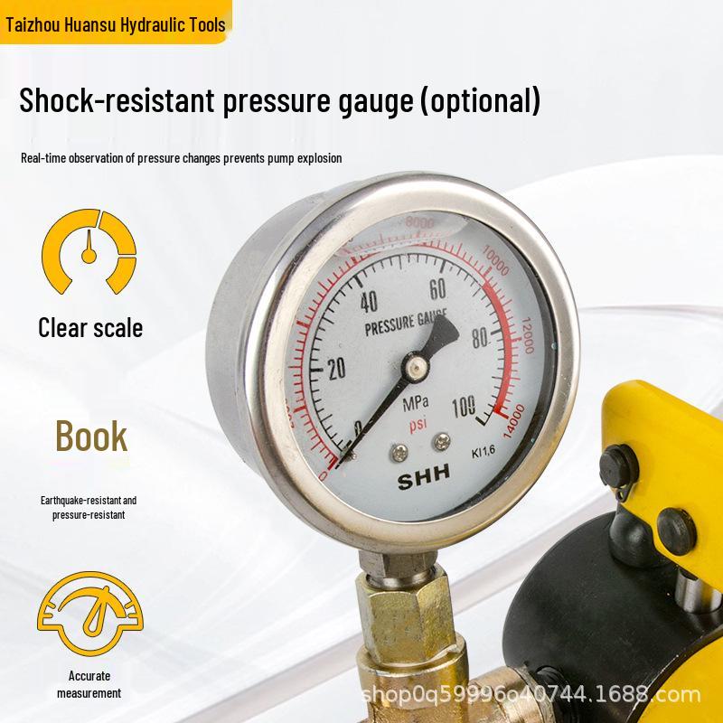 Hydraulic Manual Oil Booster Pump CP-700-2 with Pressure Gauge
