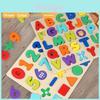 Wooden Shape Matching Puzzle Board For Kids Learning Toy With Thick Material And Early Education Use