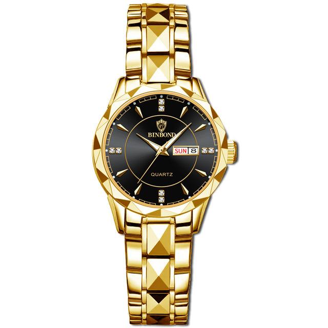 Brand 5552 Luxury Women Quartz Watch Waterproof Night Light Dual Calendar Fashionable Sports Women's Quartz Watch Clock