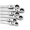 Flexible Head Ratchet Wrench Set, Metric, Chrome Vanadium Steel Combination Wrench Wrench Set Hardware Hand Tools Amagi
