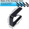 4 Pieces Tablecloth Clips, Tablecloth Holders, Stainless Steel Table Cover Clamps, Suitable for Parties, Picnics, Restaurants & Weddings (Black)