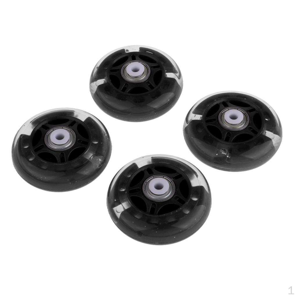 

4Pcs indoor and outdoor Inline Roller Skate Wheels, Lightweight Durable, Fashionable Pattern чорний