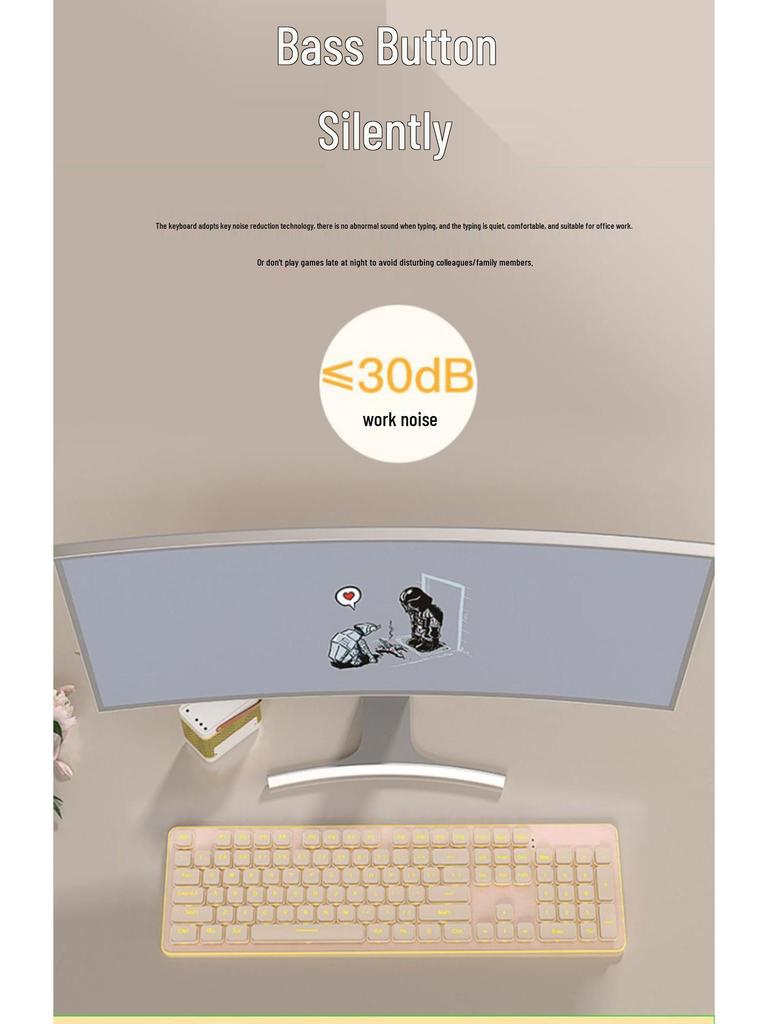 K8 Wired/Wireless Mechanical Keyboard & Mouse Set for Office and Gaming