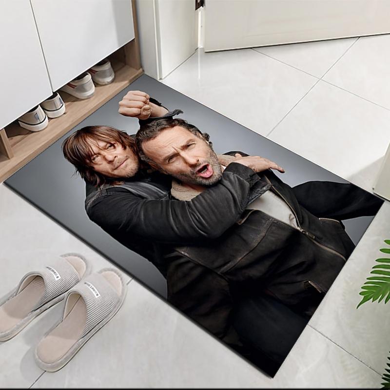 Daryl and Rick Printed Carpetrugfor Office Chair Living Room Bedroom Kitchen Room Decor Gifts
