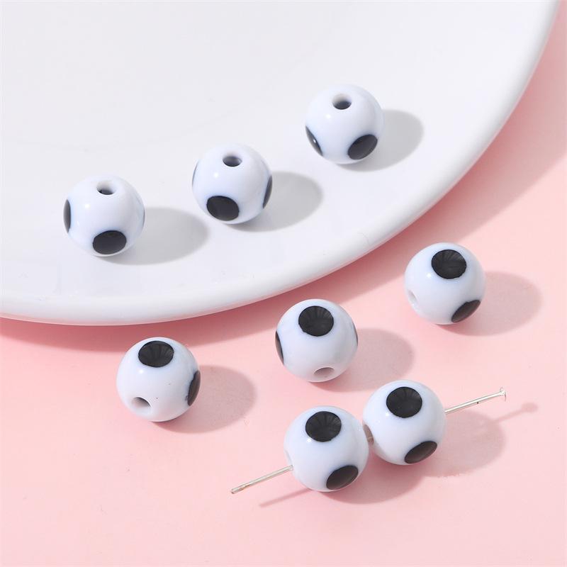 Handmade Bracelet Beads Acrylic Color Round Beads Diy Handmade Beading Materials Homemade Colorful Bracelet Necklace Pendant Jewelry Loose Beads