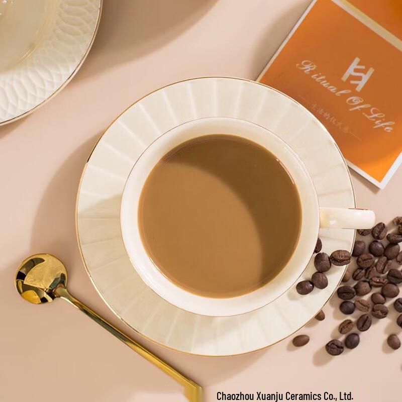 Shangqi Baroque Ceramic Coffee Cup & Saucer Set