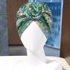Turbanmütze Gedreht Retro-Druck Dehnbar Bequem Superweich Haare Verbergen Atmungsaktiv Böhmisch Vorgebundenes Bonnet Damen Beanie für den Alltag