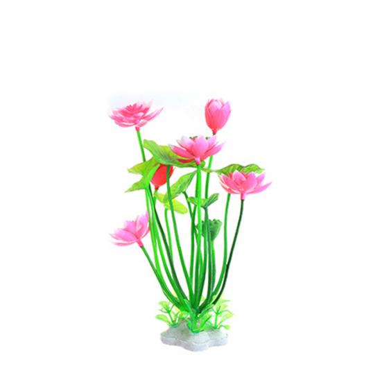 Aquatics Grass Flower Simulation Wedding Favors Plastic Artificial Lotus Fish Tank Ornament for Party