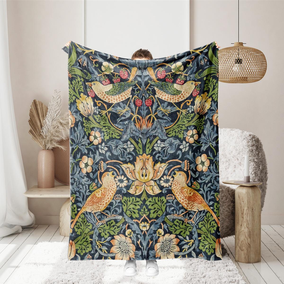 

1 double-sided flannel painting style abstract art printed blanket suitable for sofas, air-conditioned rooms, and camping use 100x150cm