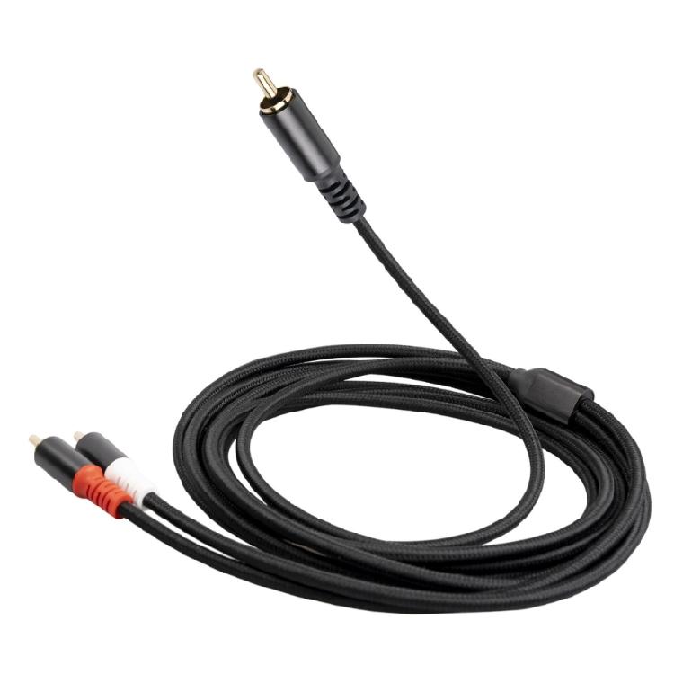 Speakers Audiophiles Cable 1 Male to 2 Male Y Adapter Splitter Gold Plated Connectors Stereo Audiophiles Cable