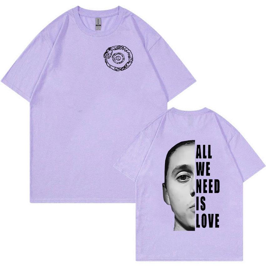 Canserbero All We Need Is Love Graphic T Shirts Men Hip Hop Retro Fashion Tshirt Unisex ONeck Cotton Oversized Tees Streetwear