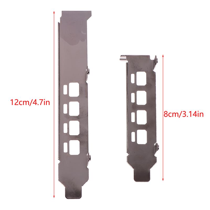 Adaptador de suporte de perfil baixo/alto 4Dp Baffle Port para placa de vídeo gráfica AMD Firepro W4100 de meia altura e altura total
