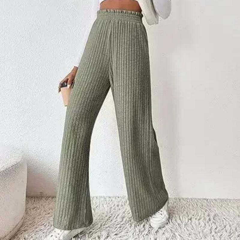 Herbst Und Winter Lange Hosen Mode Frauen Beiläufige Lose Gestrickte Hosen Dame Warme Hosen Weibliche Kleidung 29758
