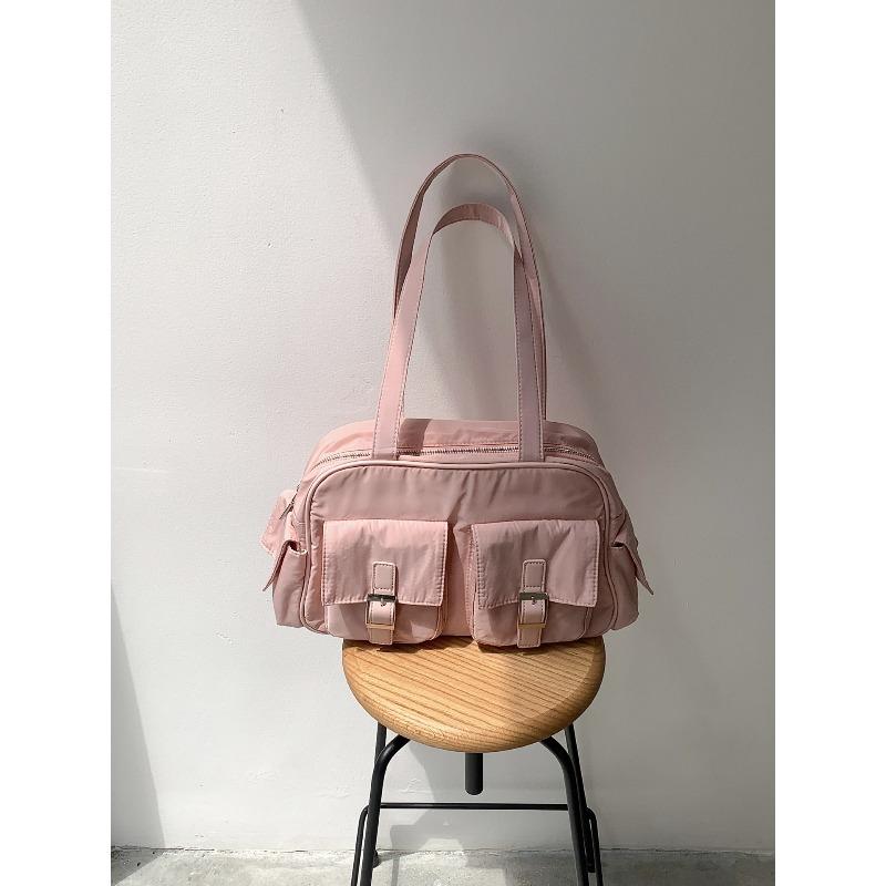 

New handbag bag large capacity women s nylon versatile shoulder bag personalized casual underarm bag women розовый