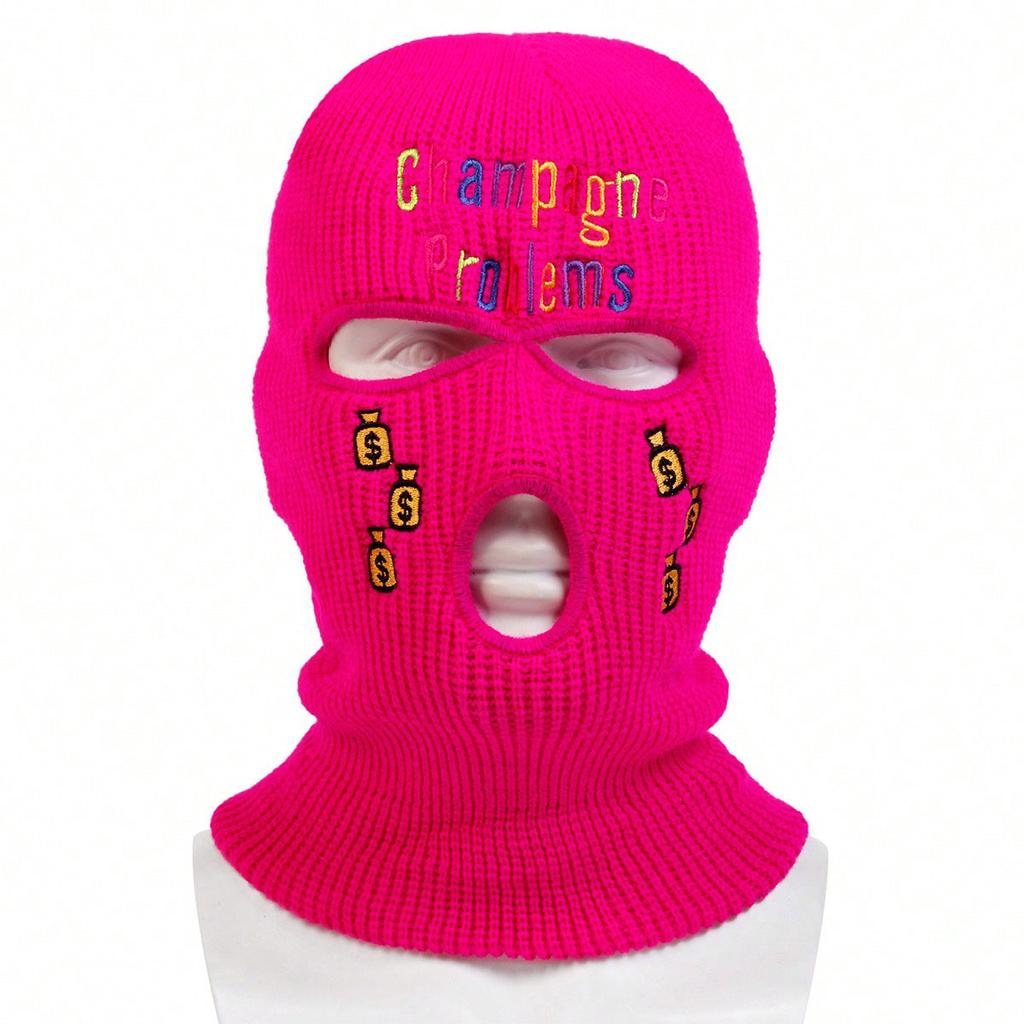 Unisex 5 stiler Broderi Balaklava Lue Vinter Varm Kald Lue Vindtett Strikkede Luer Vår Høst Utendørssport Reise for Kvinner Menn