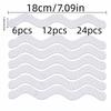 6PCS/12PCS/24PCS Package Strip Anti-slip Stickers Wavy Transparent Bath Tape Sticker Mats Waterproof Stickers Floor  Strips
