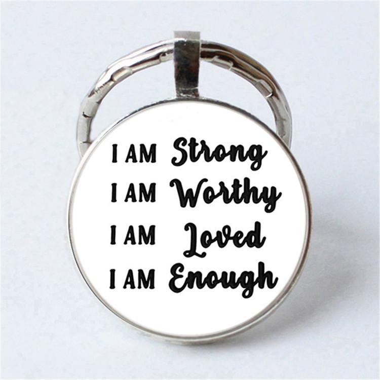 Keychain Accessories Pendant Floral Thanksgiving Text Good Friends Retro Personalized Keychain Gift Pendant