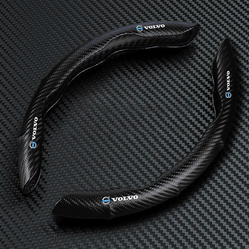 Non-Slip Universal Carbon Fiber Car Steering Wheel Cover For Volvo Rdesign XC90 S60 XC60 V70 S80 S40 V50 V40 V60 C30 S70