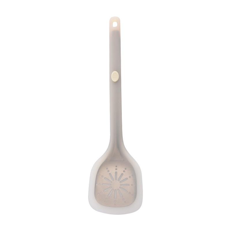 Premium food grade silicone bag stainless steel core spatula spoon household kitchen cooking Chinese spatula spoon khaki spatula