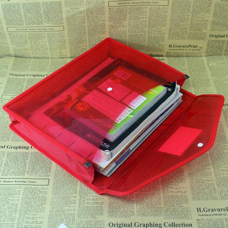 Three-Dimensional Plastic File Bag Clear Data Bag Folder Papers Ticket Bag A4 B4 Transparent Document Storage Organizer