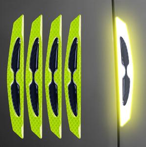 Car Door Anti-collision Strip, Carbon Fiber Reflective Sticker, Bumper Leaf Plate, Universal Body Warning Decorative Sticker
