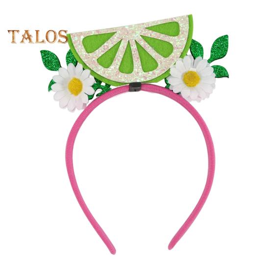 Summer Hawaiian Luau Headbands Palm Tree Flamingo Felt Beach Party Hair Accessory for Tropical Theme Party Supplies