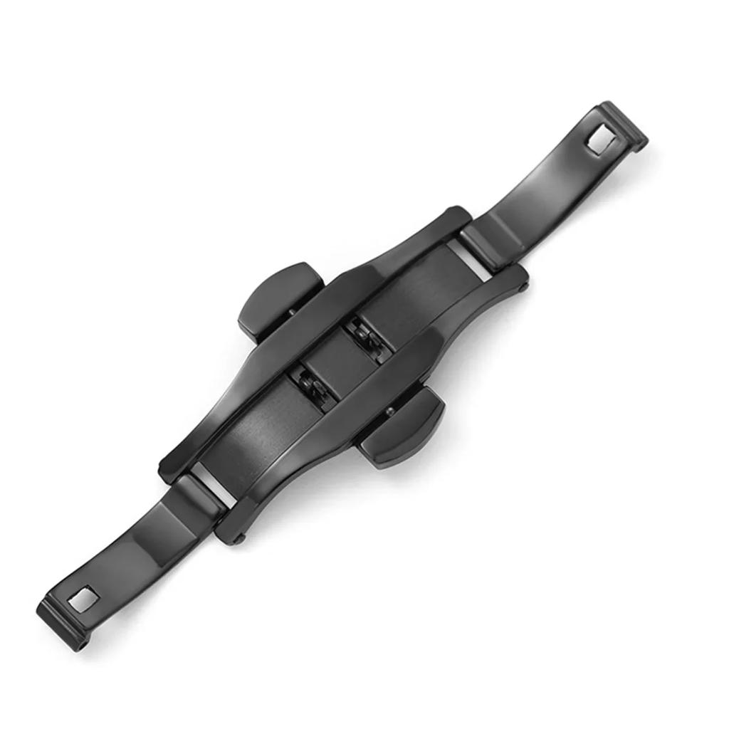 Polished Stainless Steel Buckle Watch Band Button Butterfly Clasp Double Press Folding Buckles Universal Strap Watch Accessories