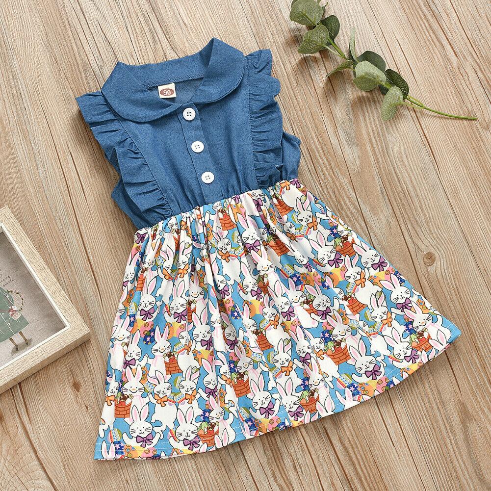 Baby Girl Dress In Rabbit Design Blended #MJF426