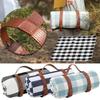 Foldable Travel Picnic Mat Thick Leather Strap Picnic Blanket Portable Moisture Proof Mat