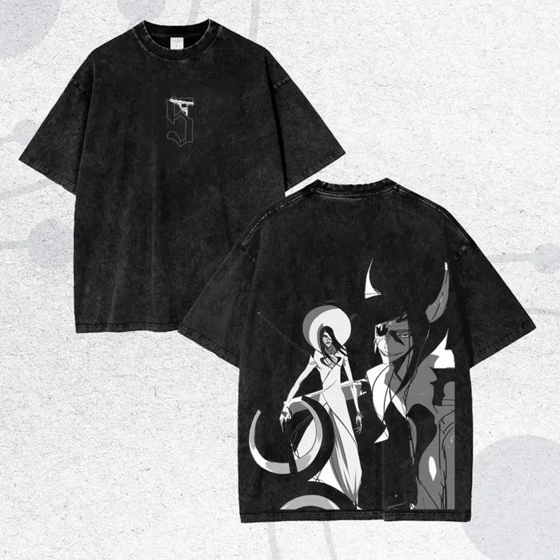 

Куросаки Ичиго BLEACH Аниме Одежда Мужчины Женщины Оверсайз Футболки Повседневная Стирка Футболка Винтажная Хлопковая Футболка Харадзюку Топы S