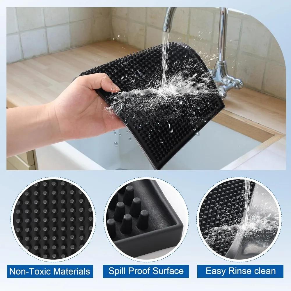 1/2pcs Anti-slip PVC Cup Mat Bar Mat Rubber Coffee Bar Mats Waterproof Heat Resistant Drain Mat for Bar Cafe Mat 30*15CM