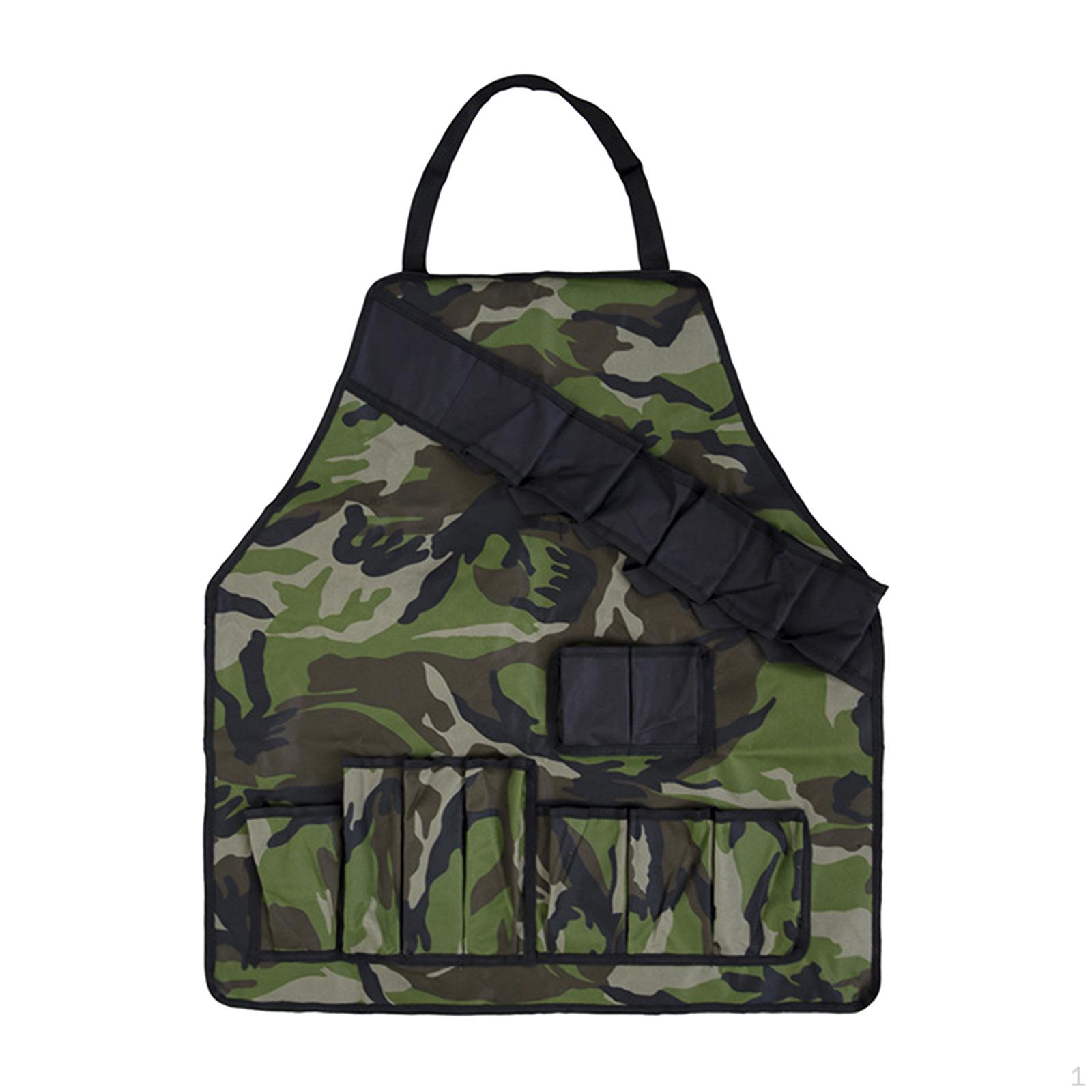 BBQ Apron Grill Cans Belt Cooking Camouflage Green