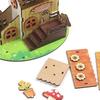 Handmade DIY Wooden 3D Mushroom House Puzzle Model Ornament for Children