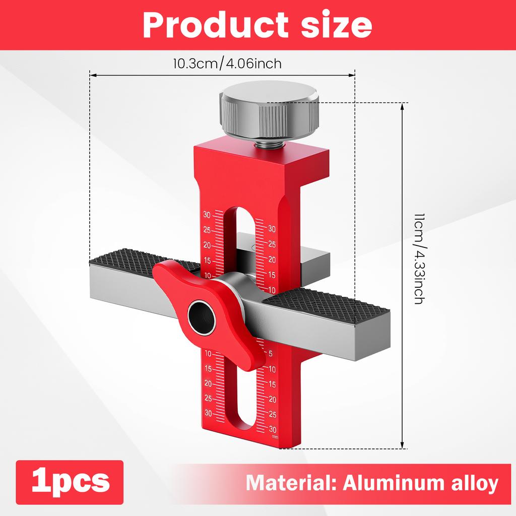 Aluminum Alloy Cabinet Door Jig Precision Measurement Drilling Tool  Easy Adjustment Cabinet Hardware Jig for Cabinet Installati
