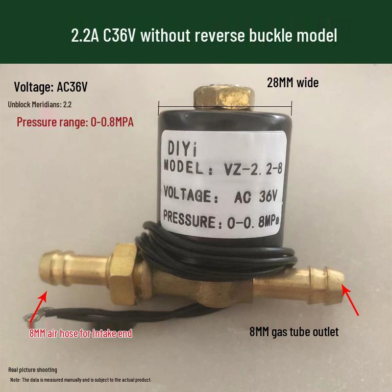 MIG/MAG & TIG Welder Solenoid: 220V, 12V Electromagnetic Gas Valve, 24V Electric Valve, 36V Argon Valve with Retaining Clip, 1.5