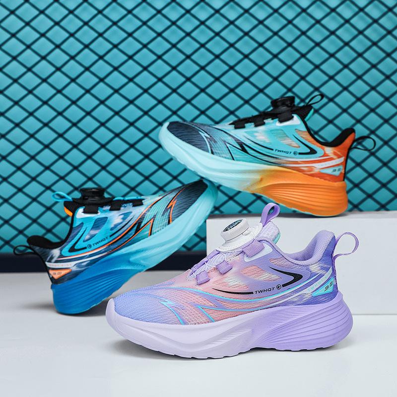 2025 autumn new boys shoes mesh breathable children's sports shoes medium older girls soft-soled running shoes