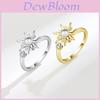 Sunflower Adjustable Stress Relief Ring With Rotating Design For Women Jewelry Lovers