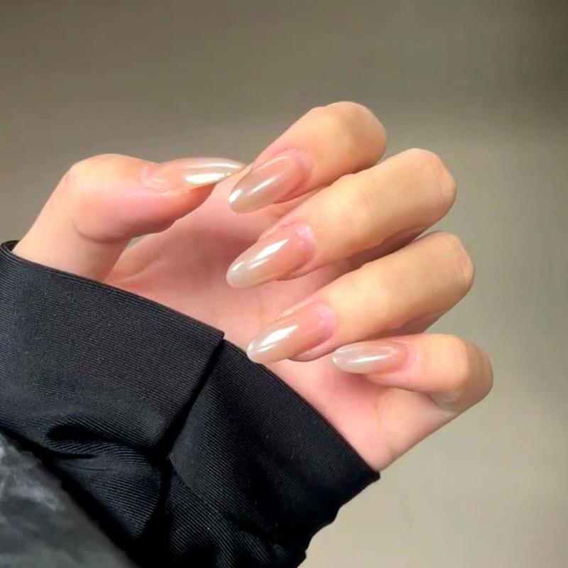 

Трендовые носимые градиентные типсы для ногтей Douyin - Съемные накладные наклейки, 30 шт. Finished Strips M/S/XS 30 Pieces/Board