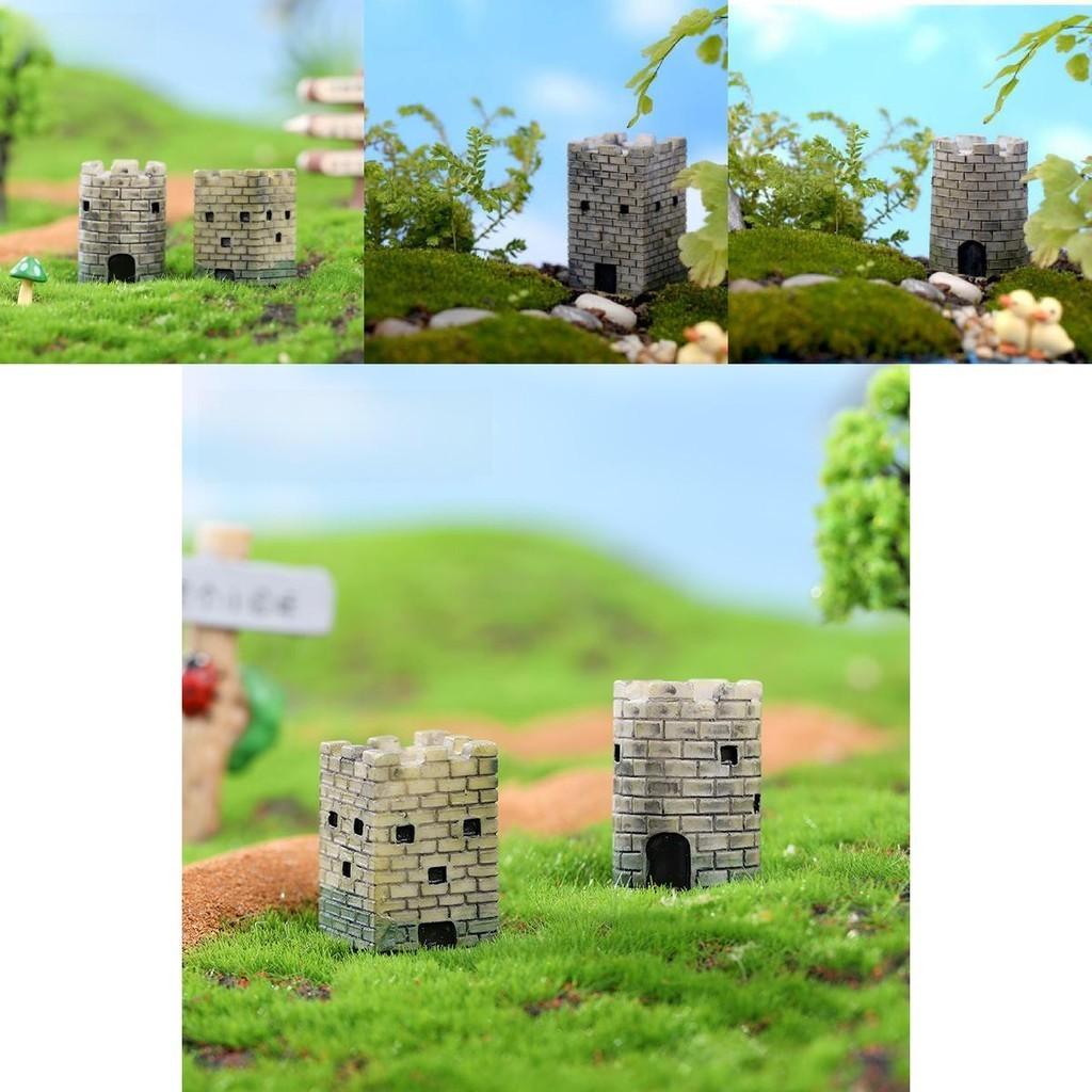 Authentic Resin Castle Wall Gateway Ornament For Aquascaping And Succulent Pots