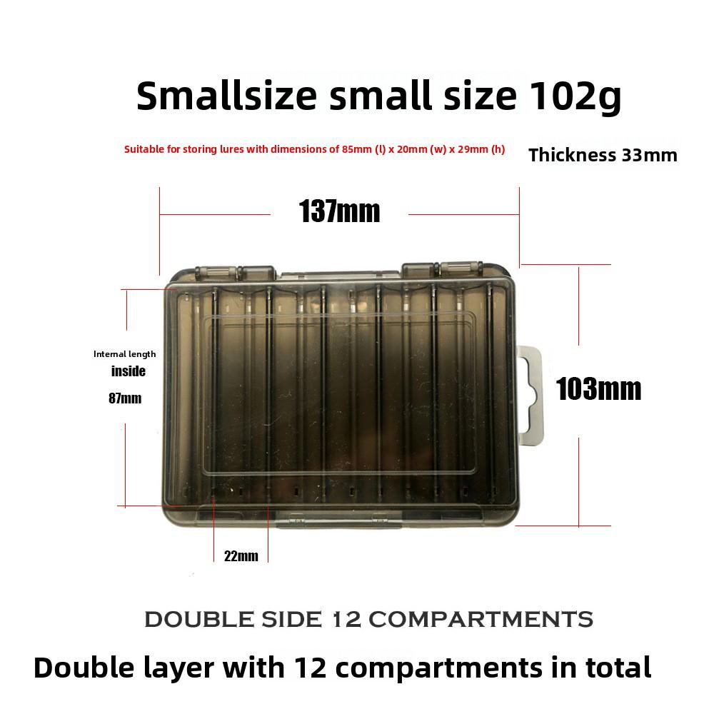 

Lure bait box, double-sided, double-layer bait box, hard bait box, nano pencil fishing tackle bait box