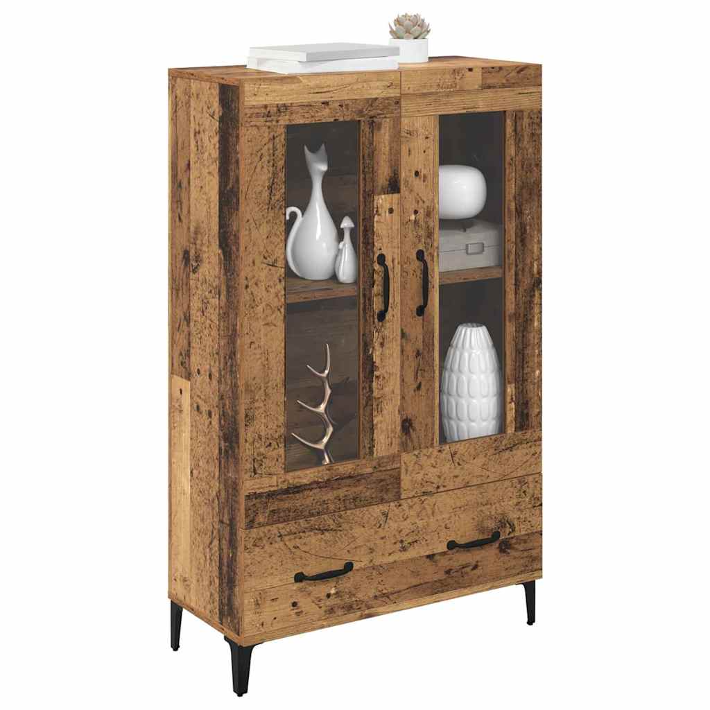 Highboard Reclaimed Wood 70 x 31 x 115 cm Engineered Wood and Iron