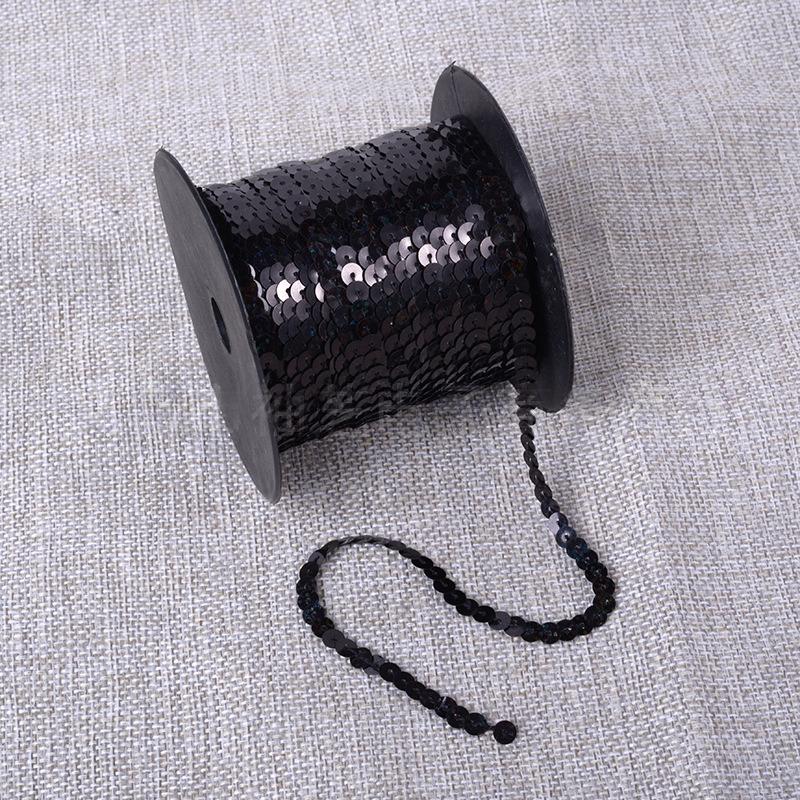 100yards Shiny Color Sequins Ribbon Round Flat Laser Colored Paillettes Trims for Garment Bag DIY Sewing Crafts Party Decoration