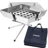 MAGNA Fire BBQ and Fire Compact and Made In Includes Storage Case and Grilling Rack with FG Hangers and FG Pot Unit Grill, Stove, Pit, 2-in-1,